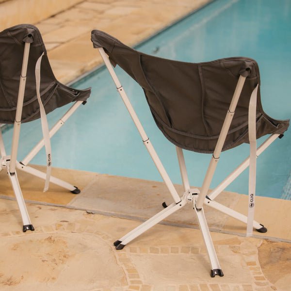 Riviera Portable Outdoor Lounge Chairs by pool - CLIQ Chairs